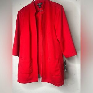 New York Company Bright Red Light Weight Jacket